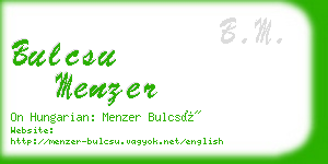 bulcsu menzer business card